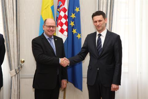 Predsjednik Parlamenta Kraljevine Švedske Urban Ahlin u službenom posjetu, Hrvatski sabor, 27. travnja 2017.