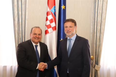 Predsjednik Hrvatskoga sabora Gordan Jandroković i Thomas Yazdgerdi, posebni izaslanik Državnog tajništva SAD-a za pitanja holokausta