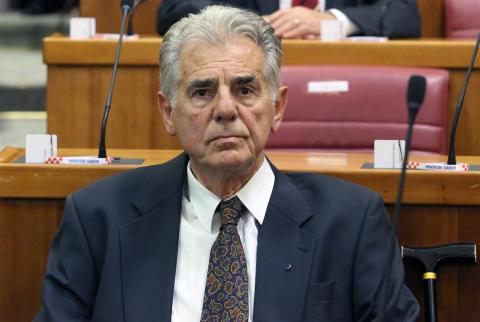Mr. Žarko Domljan, the first Speaker of the Croatian Parliament (Photo by Hina/Lana Slivar Dominić)