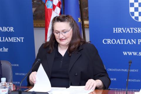 The chairwoman of the Health and Social Policy Committee, Renata Sabljar Dračevac (Photo by Croatian Parliament)