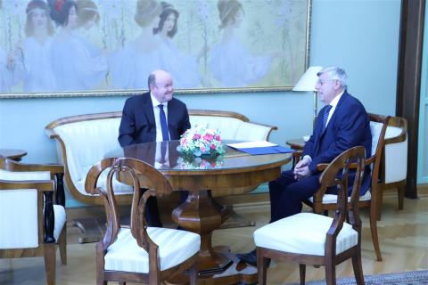 Potpredsjednik Sabora akademik Reiner i veleposlanik Irske Dowling (Foto: Hrvatski sabor) Potpredsjednik Sabora akademik Reiner i veleposlanik Irske Dowling