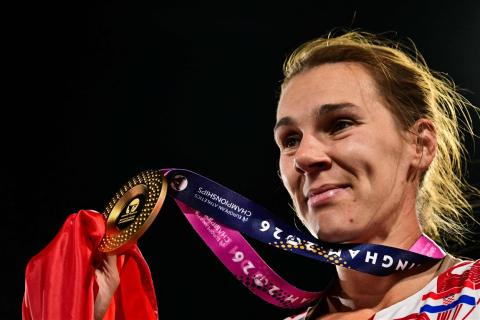 Sara Kolak (Photo: Ben Stansall/Hina/AFP)