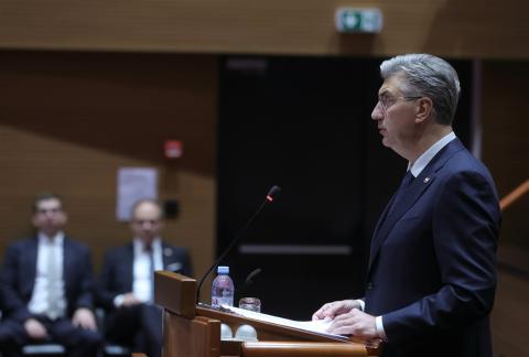 Prime Minister Andrej Plenković in Parliament (Photo: Hina/Tomislav Pavlek)