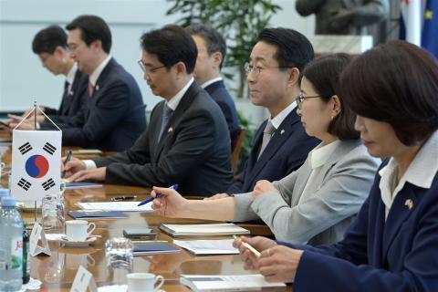 Sabor Speaker Gordan Jandroković and South Korean National Assembly Speaker Cho Jeong-sik (Photo: Croatian Parliament)