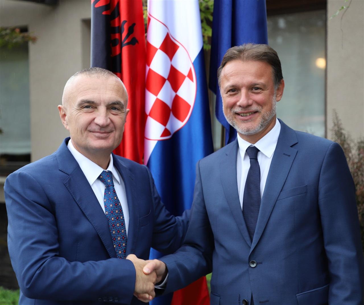 Croatian Parliament Speaker receives Albanian president Meta | Croatian ...