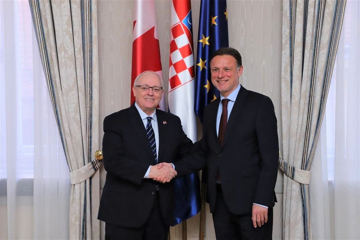 Croatian Parliament Speaker Gordan Jandroković and Canada Senate Speaker George Furey (Photo: Croatian Parliament)