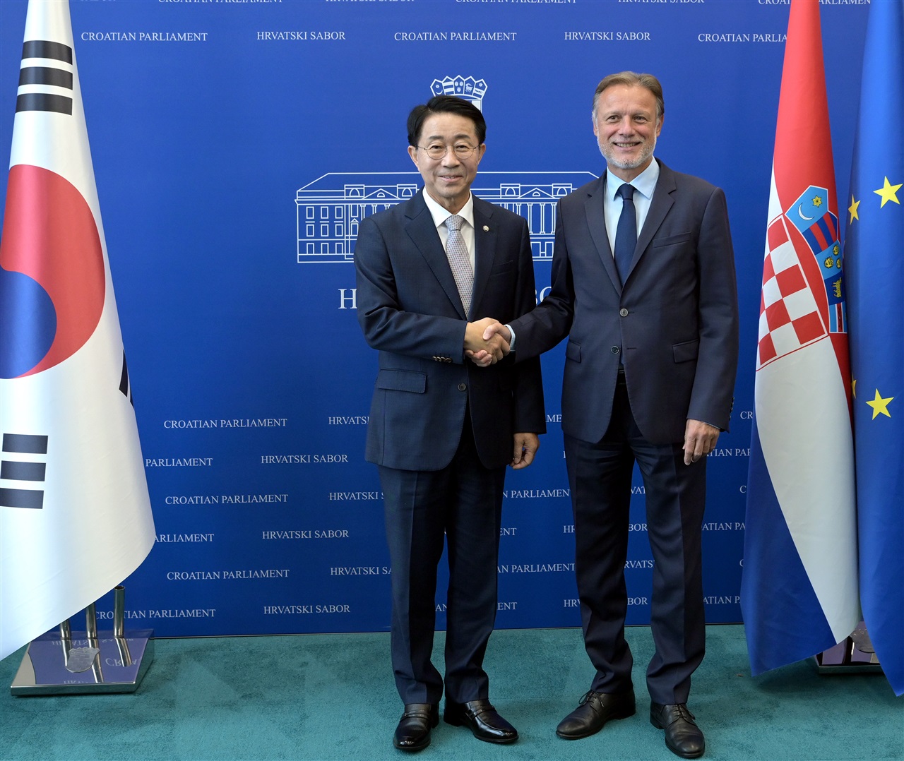Sabor Speaker Gordan Jandroković and South Korean National Assembly Speaker Cho Jeong-sik (Photo: Croatian Parliament)