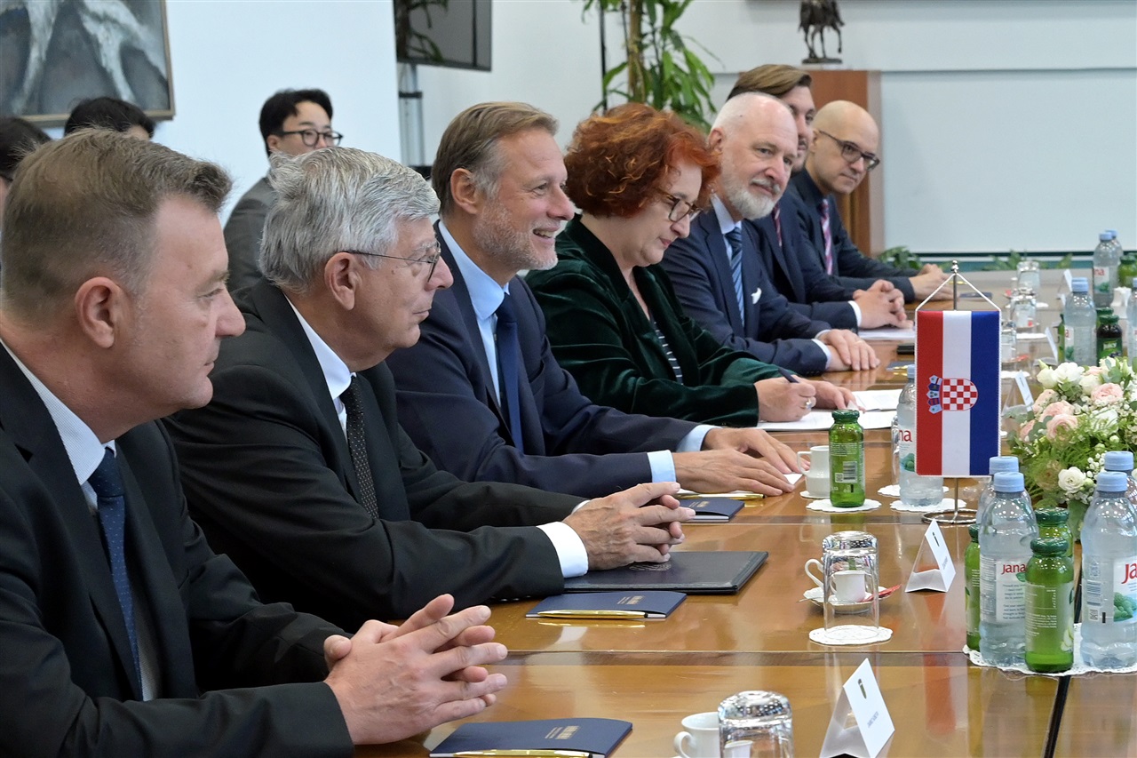 Sabor Speaker Gordan Jandroković and South Korean National Assembly Speaker Cho Jeong-sik (Photo: Croatian Parliament)